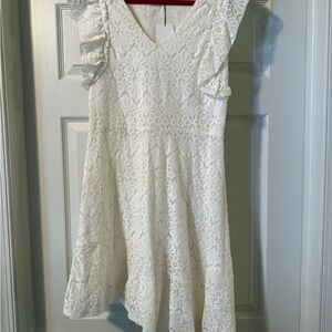 A New Day White Lace Midi Dress